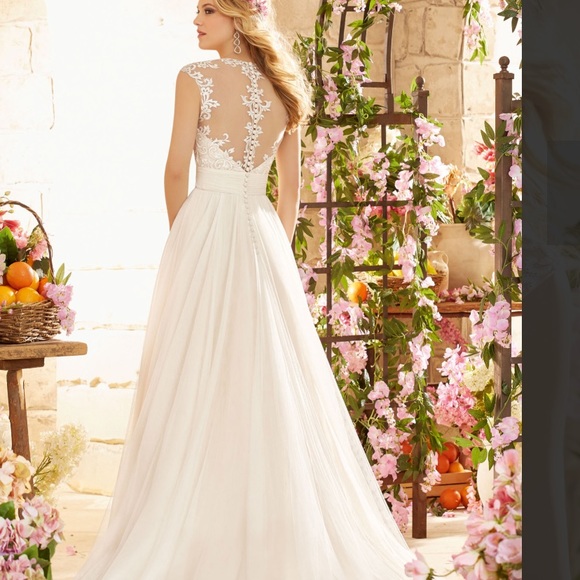 Morilee Wedding Dress with Embroidery on Soft Net - Picture 3 of 9